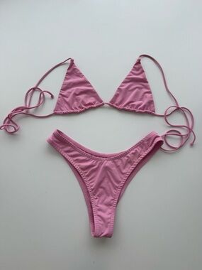 Tan Lines Pink Bikini Set